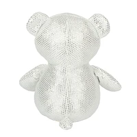 Way to celebrate! Soft Sequin Teddy Bear Silver Stuffed toy