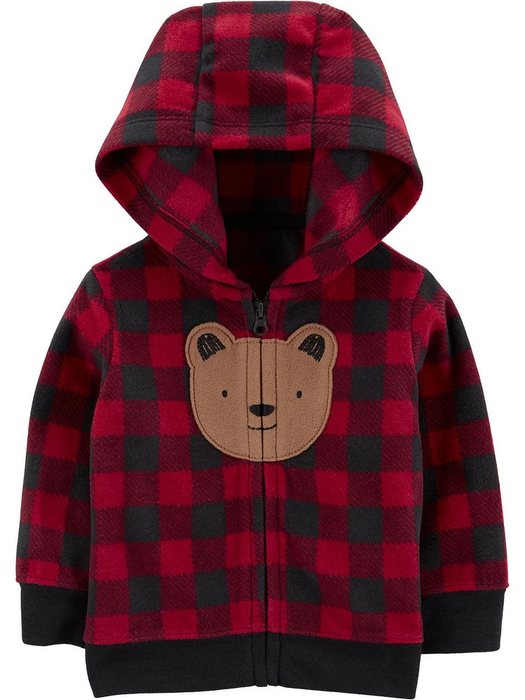 Carter's Child of Mine Cardigan Set - Buffalo Check Bear