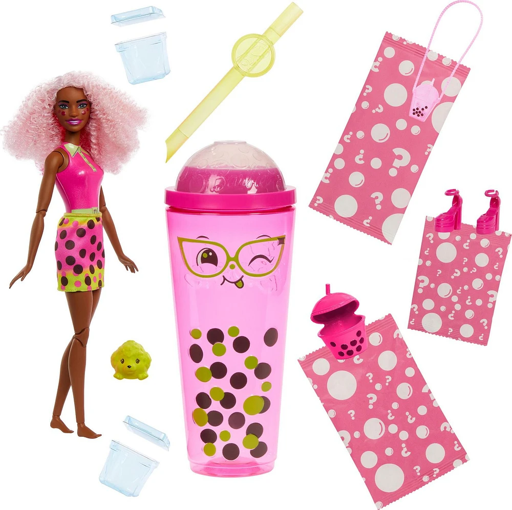 Barbie Pop Reveal Boba Tea Series Fashion Doll & Accessories Set with 8 Surprises (Styles May Vary