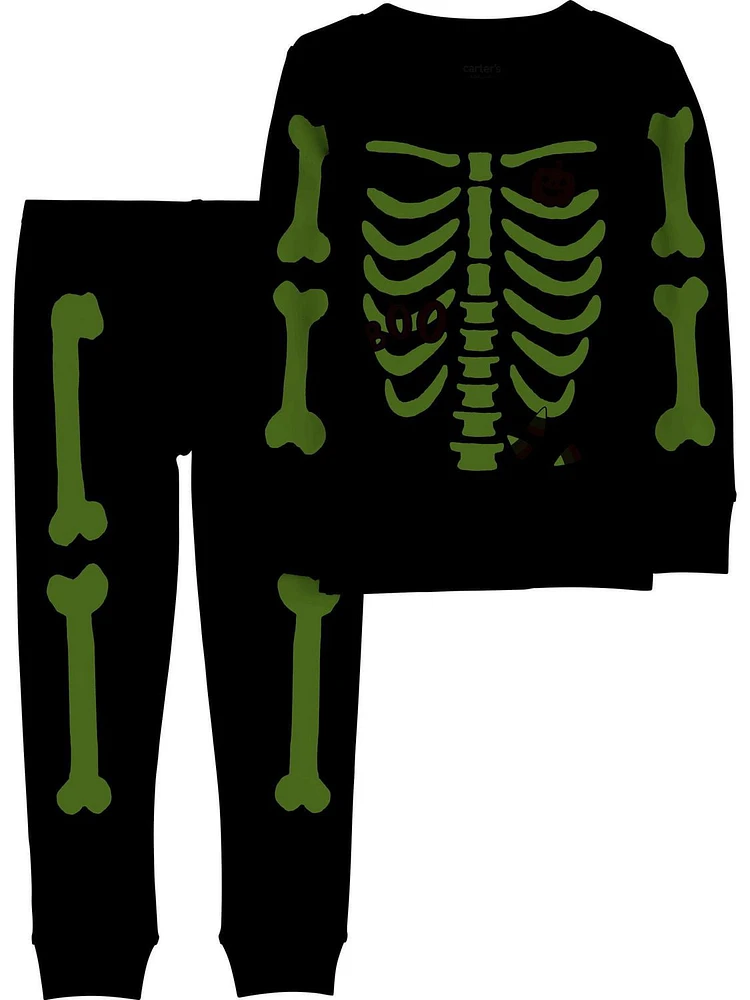 Carter's Child of Mine TN 2PC PJs - Black Skeleton