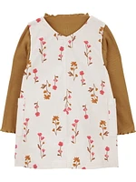 Carter's Child of Mine Toddler Girls' Floral Jumper Dress Set, 2T-5T