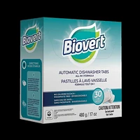 BIOVERT All-in-One Dishwasher Tabs, 30 units x 16 g