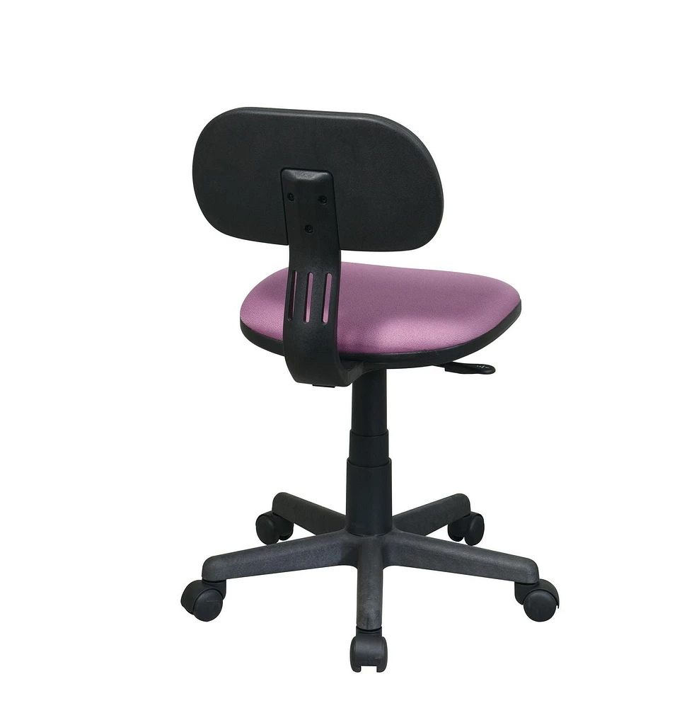 OSP Designs Student Task Chair in Purple Fabric