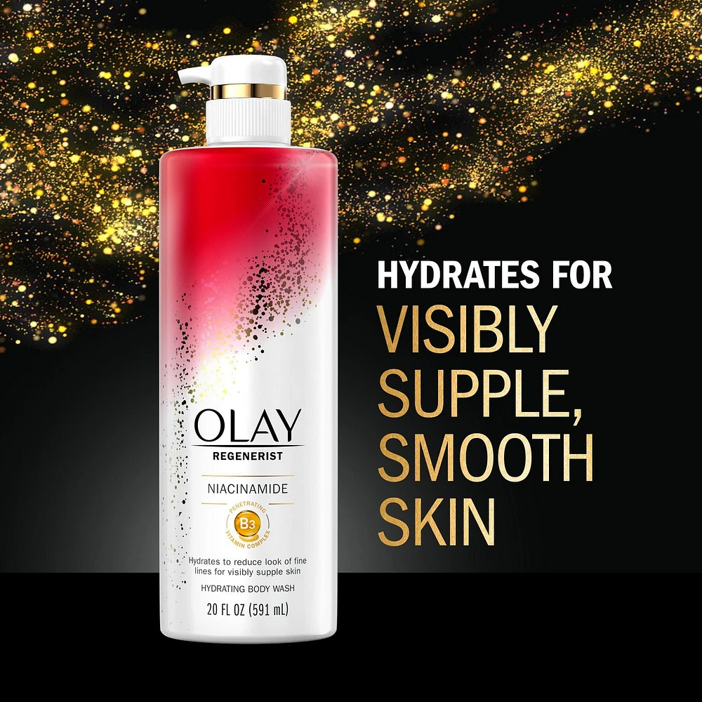 Olay Regenerist Body Wash with Niacinamide Serum Complex, 591ML