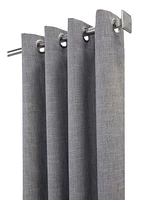 Matt 100% Total Blackout Grommet Curtain Panel Pair 52" x 84" in Grey