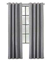 Matt 100% Total Blackout Grommet Curtain Panel Pair 52" x 84" in Grey