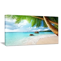 Design Art Praslin Island Seychelles Beach Seashore Photo Canvas Art Print