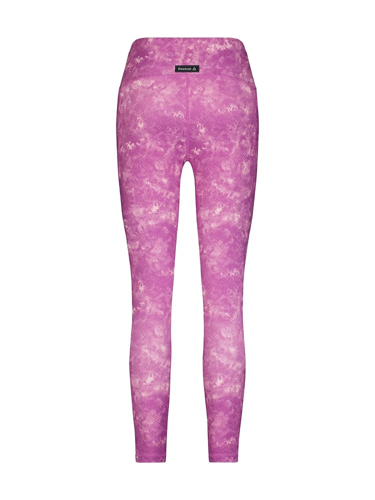 Legging imprimé taille haute « Sprinter » Reebok pour femme, entrejambe de 63 cm, coupe 7/8, avec poches