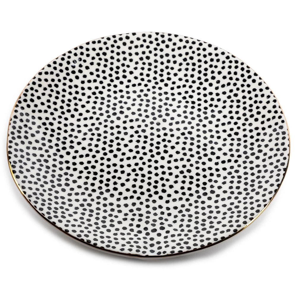 Thyme & Table Dot Salad Plate, Made of Stoneware