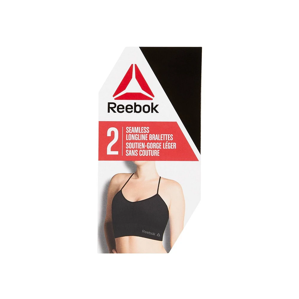 Reebok Ladies' 2 Pack Seamless Longline Bralettes