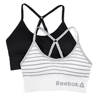 Reebok Ladies' 2 Pack Seamless Longline Bralettes