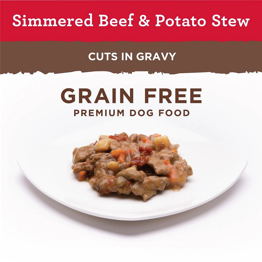 Nutro Grain Free Simmered Beef & Potato Stew Cuts in Gravy Wet Dog Food, 100g