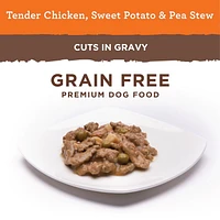 Nutro Grain Free Tender Chicken & Sweet Potato & Pea Stew Cuts in Gravy Wet Dog Food, 100g