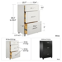 Callahan 24" 3 Drawer Base Cabinet, Black