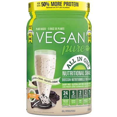 Vegan Pure All-in-one Cookies & Cream Nutritional Shake Powder