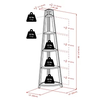 Winsome 20527 Adam 5-tier A-frame Corner Shelf