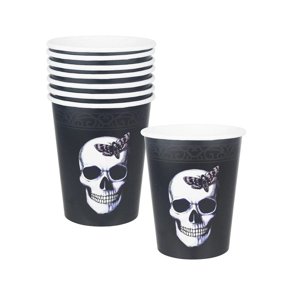 8ct paper cups - skull