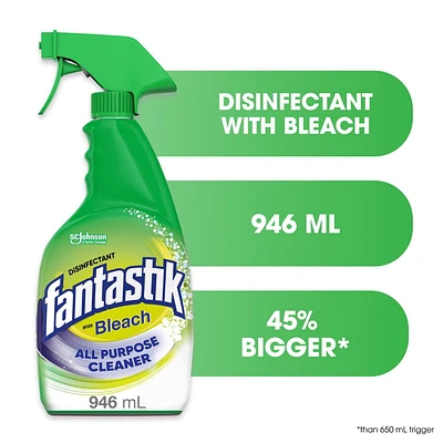 Fantastik® Disinfectant with Bleach All Purpose Cleaner, 946mL