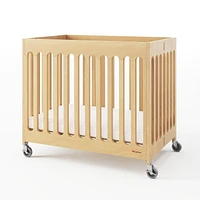 Foundations Boutique Compact Folding Mini Crib, Natural