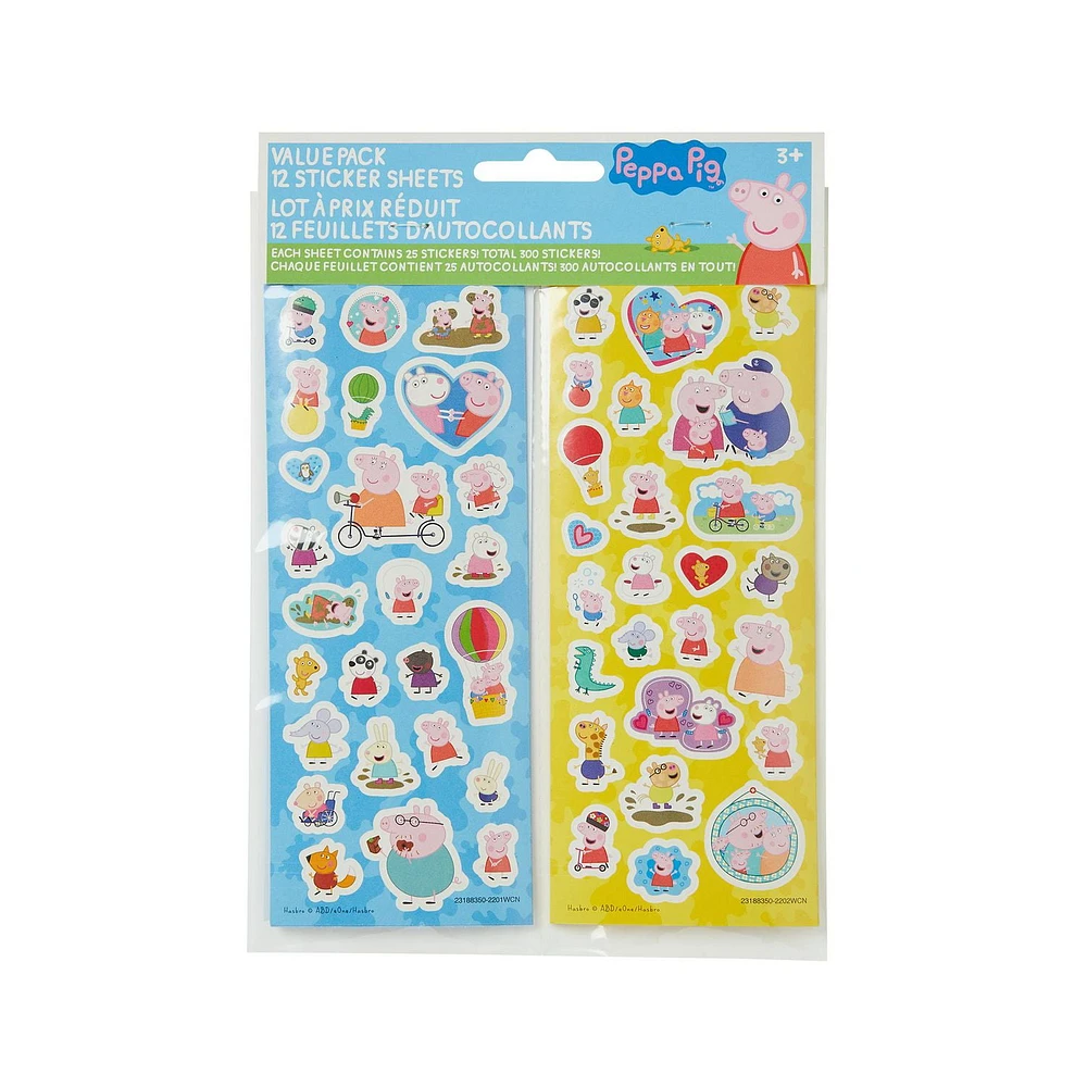 Peppa Pig Value Pack Stickers, 300 Stickers, Peppa Stickers