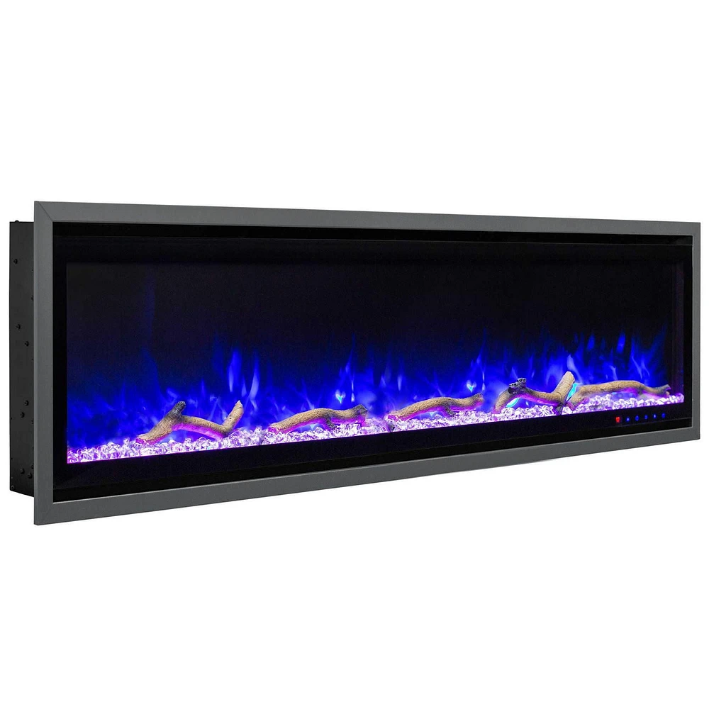 Kennedy II Commercial Grade Smart Electric Fireplace, 50IN