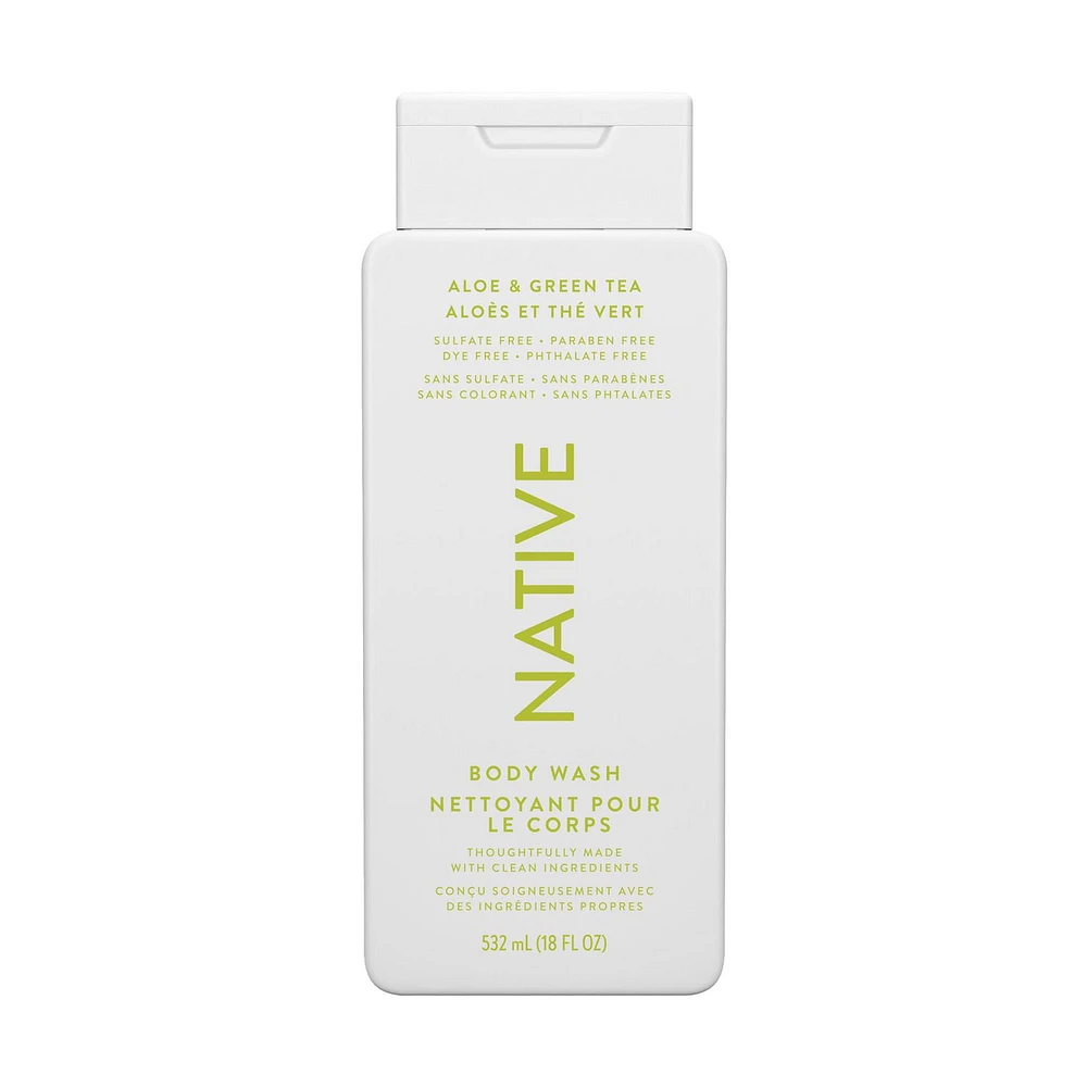Nettoyant pour le corps Native Aloès et thé vert, 532 mL