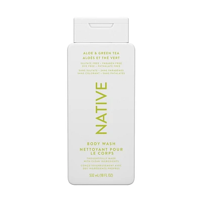 Nettoyant pour le corps Native Aloès et thé vert, 532 mL