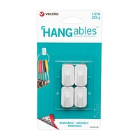 VELCRO BRAND HANGables Removable Micro Hook 1/2lb. white. 4 ct., VELCRO® Hangables® work on most smooth surfaces.