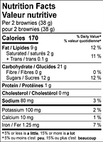 Brownies two-bite® Quantité – 608 grammes