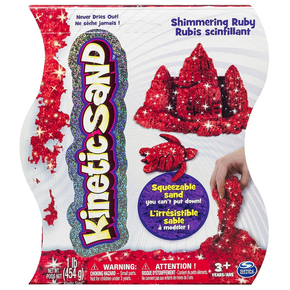 Kinetic Sand 1 lb Shimmering Ruby Red Squeezable Sand