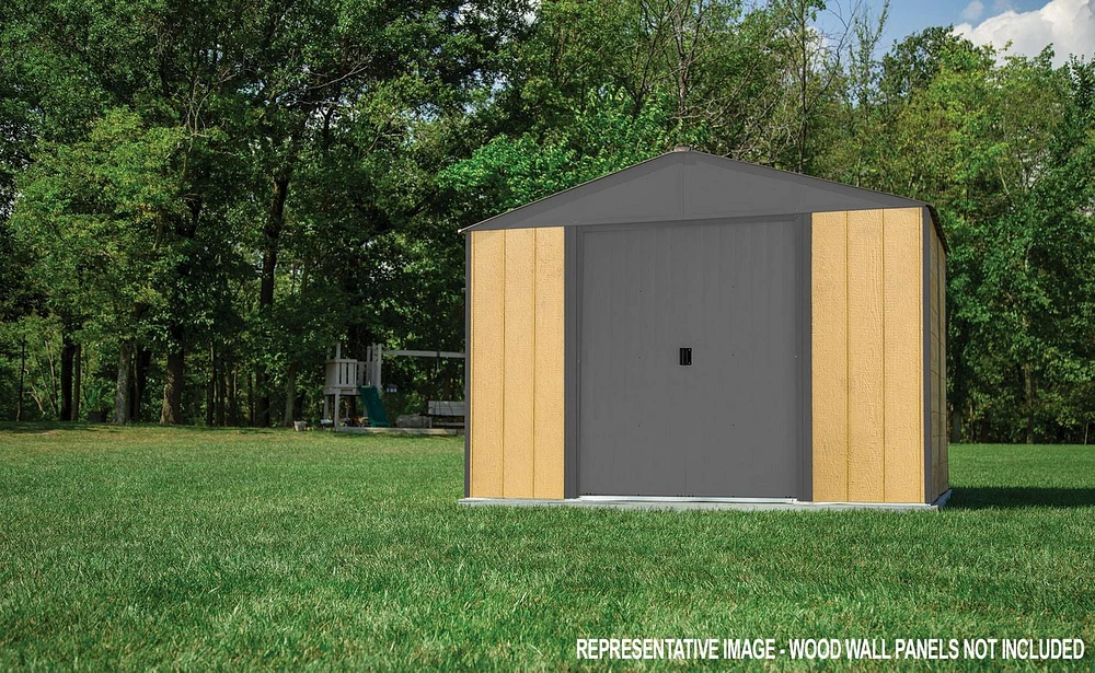 Ironwood Steel Hybrid Shed Kit 8 x 8 ft. Galvanized Anthracite