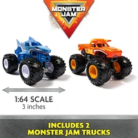 Monster Jam, Supercharge Speedway Playset, Includes Megalodon and El Toro Loco 1:64 Scale Die-Cast Monster Trucks, Light Up Monster Jam World Finals Track Kids Toys for Boys Ages 3 4 5 6+, Supercharge Speedway