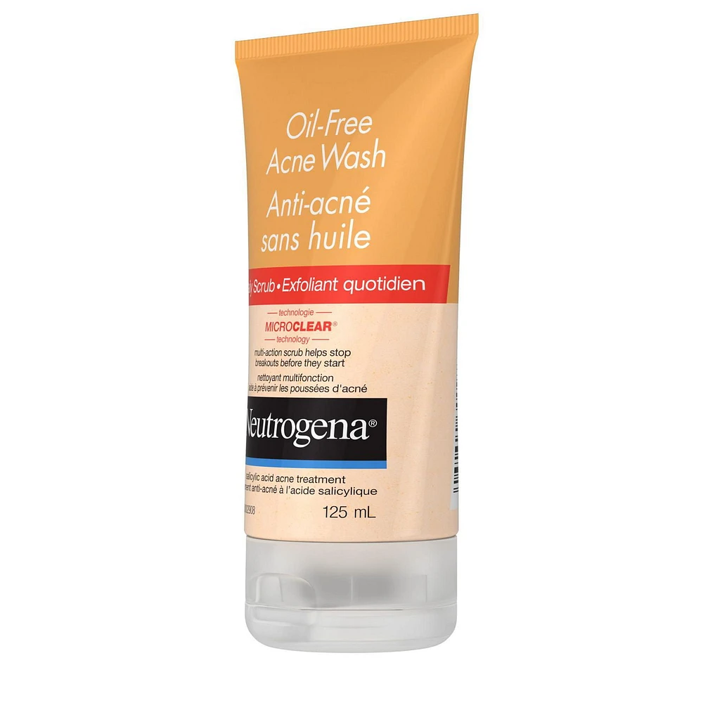 Neutrogena Oil Free Acne Wash Daily Scrub with Salicylic Acid, 125 mL