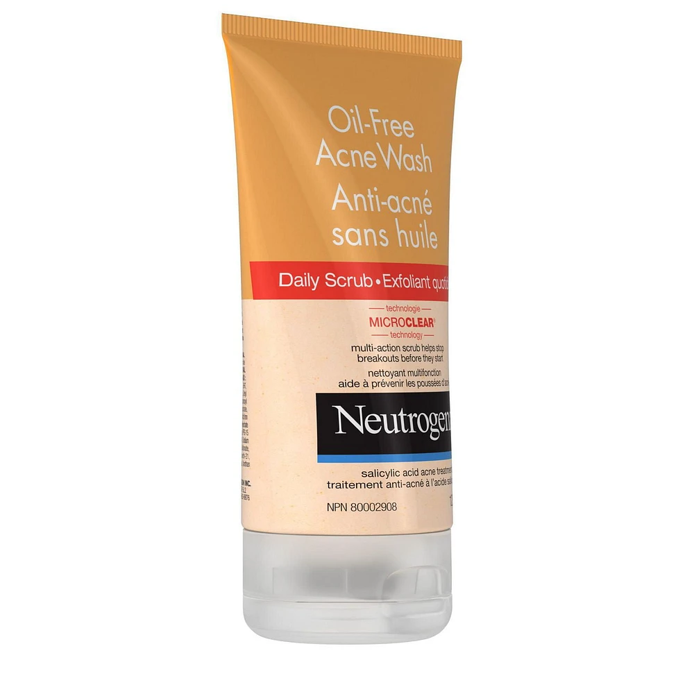 Neutrogena Oil Free Acne Wash Daily Scrub with Salicylic Acid, 125 mL