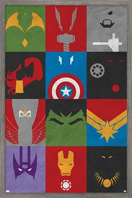 Marvel Comics - Avengers - Minimalist Grid Wall Poster