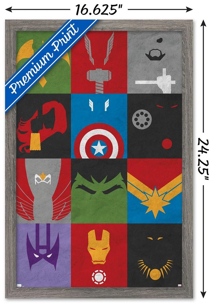 Marvel Comics - Avengers - Minimalist Grid Wall Poster