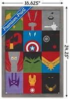 Marvel Comics - Avengers - Minimalist Grid Wall Poster