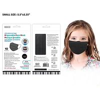 10-Piece 4-Ply Disposable Black Kids Face Masks