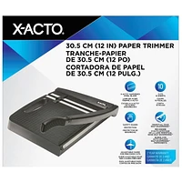 X-ACTO Plastic Guillotine Trimmer, Portable Paper Cutter with Carry Handle, 10 Sheet Capacity, Black