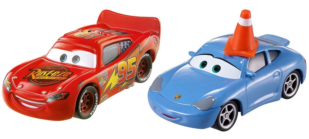 Disney/Pixar Cars Sally with Cone & Lightning McQueen Die-Cast Vehicle 2-Pack