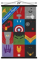 Marvel Comics - Avengers - Minimalist Grid Wall Poster with Magnetic Frame, 22.375" x 34"