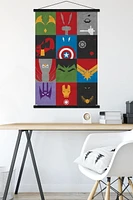 Marvel Comics - Avengers - Minimalist Grid Wall Poster with Magnetic Frame, 22.375" x 34"