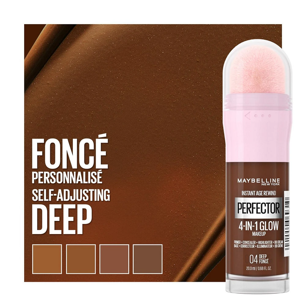 Maybelline New York Instant Age Rewind- Maquillage pour visage Instant Perfector 4-in-1 Glow Makeup, Clair-Pâle Maquillage 4-en-1 pour un look éclatant parfait.