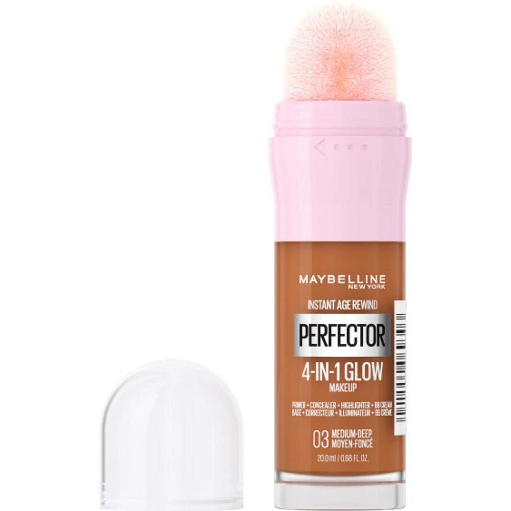 Maybelline New York Instant Age Rewind- Maquillage pour visage Instant Perfector 4-in-1 Glow Makeup, Clair-Pâle Maquillage 4-en-1 pour un look éclatant parfait.
