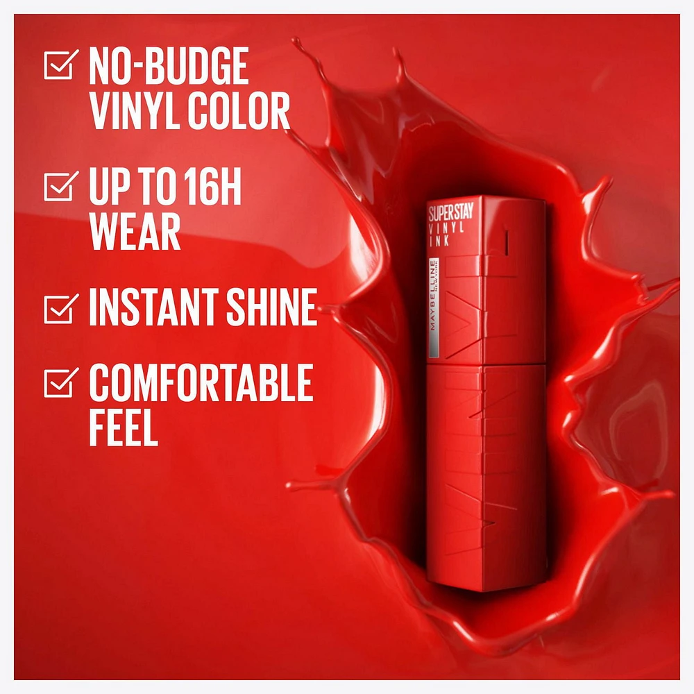 Maybelline rouge à lèvres liquide SuperStay Vinyl Ink rouge à lèvres à couleur vinyle intense