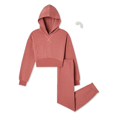 George Girls' Quilted Fleece Popover 2-Piece Set