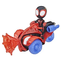 Marvel Spidey and His Amazing Friends Miles Morales: Spider-Man Techno Racer Set, Action Figure, Vehicle, and Accessory