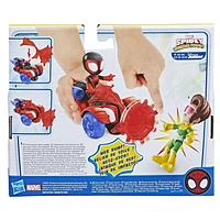 Marvel Spidey and His Amazing Friends Miles Morales: Spider-Man Techno Racer Set, Action Figure, Vehicle, and Accessory