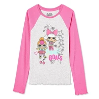 L.O.L. Surprise Girls' Raglan Tee, Sizes XS-XL