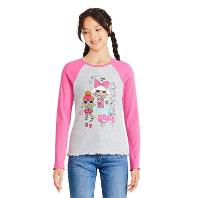 L.O.L. Surprise Girls' Raglan Tee, Sizes XS-XL